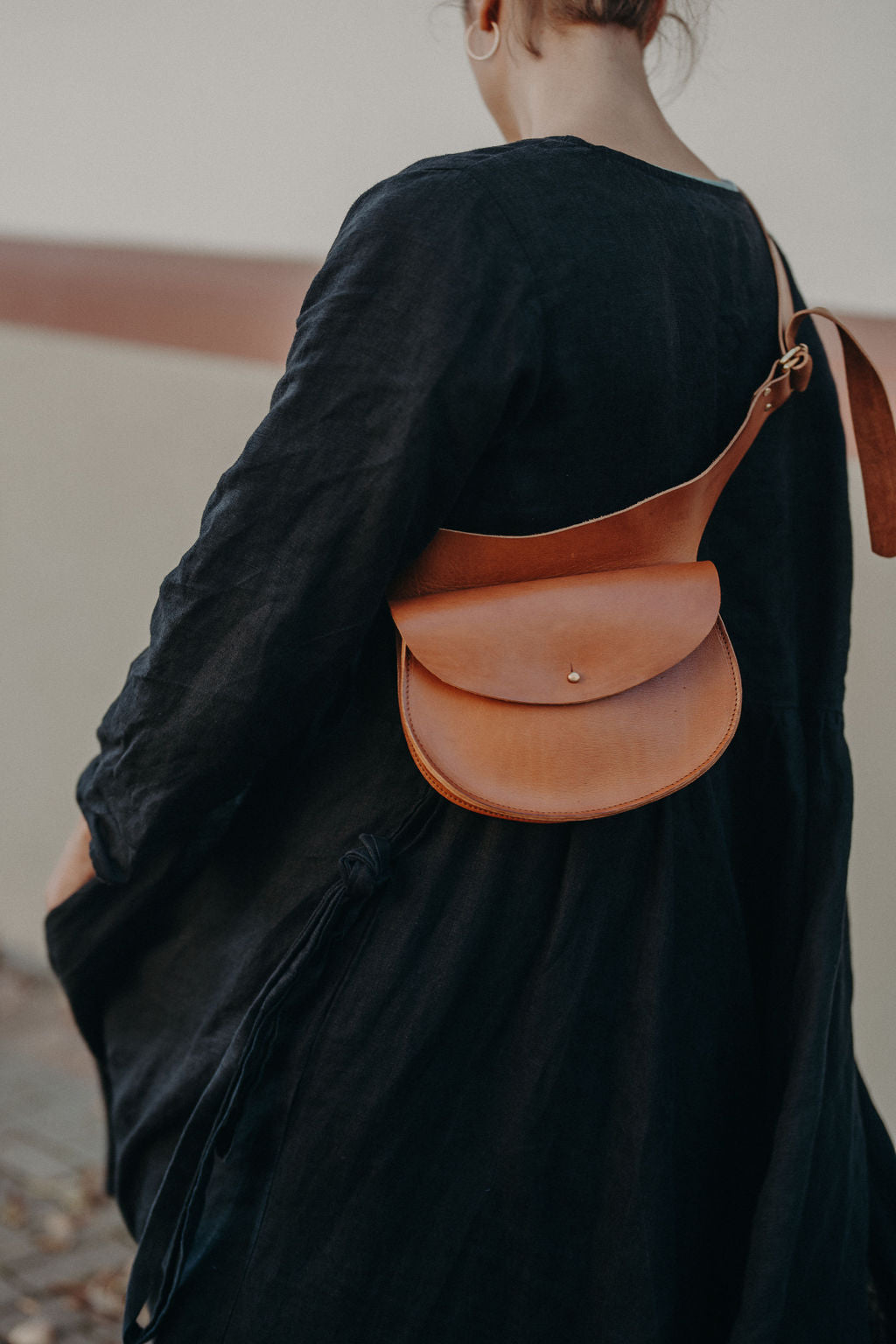 Tasche die Gefährtin Cognac/Mittelbraun