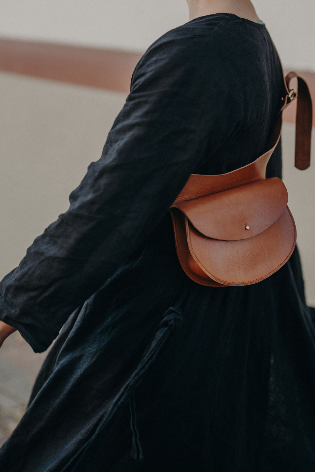 Tasche die Gefährtin Cognac/Mittelbraun