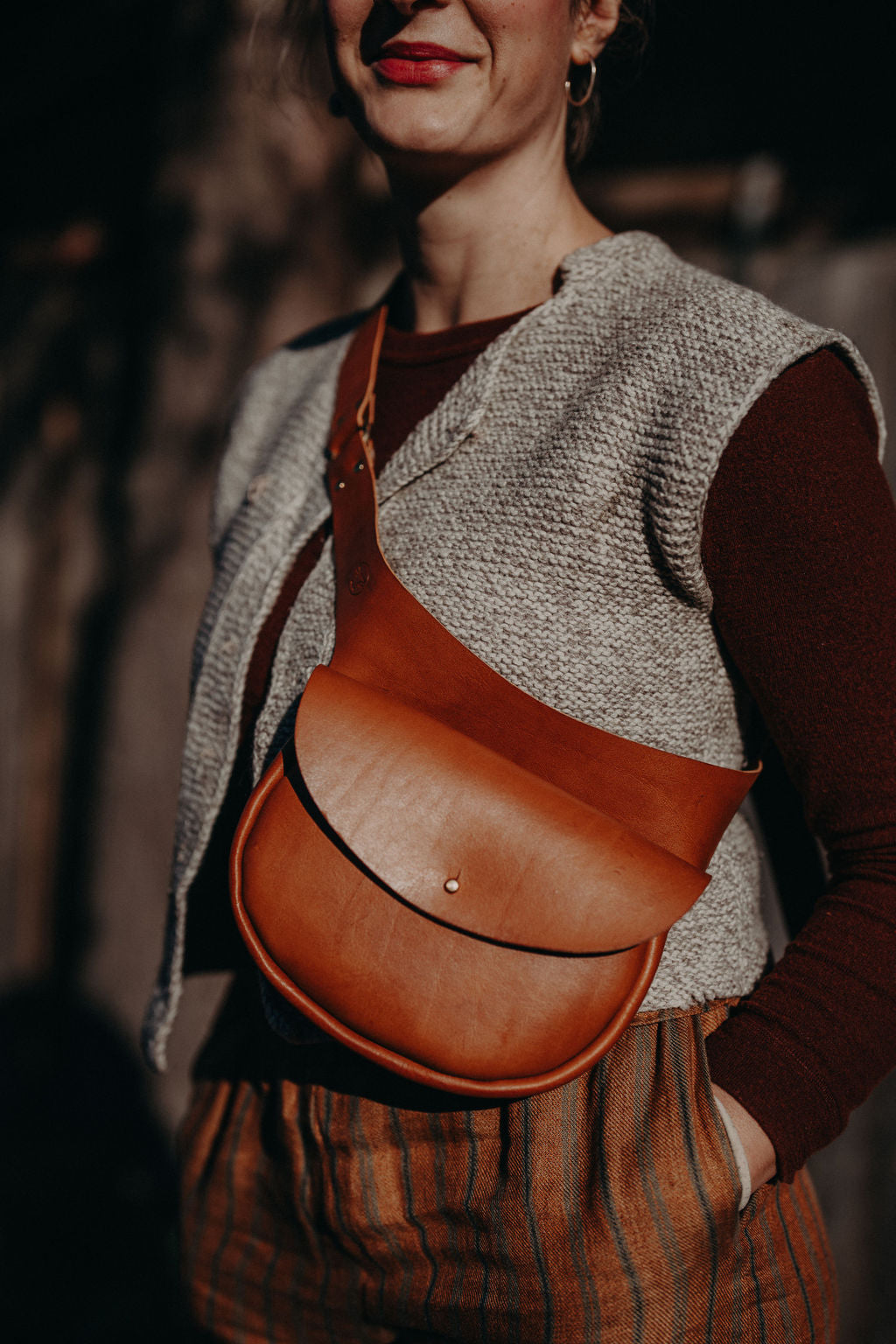 Gürteltasche cognac neu